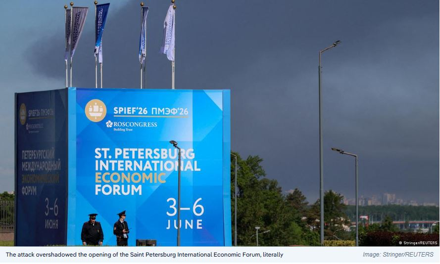 Ukrainian Drones Strike Saint Petersburg Targets as Russia Opens Major Economic Forum