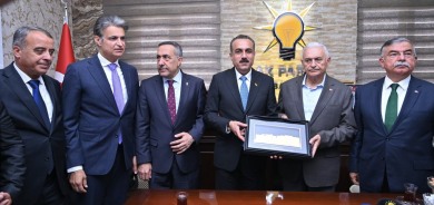 بنالي يلدريم يستقبل وفد إقليم كوردستان في مدينة 