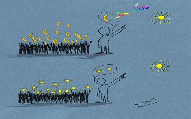كاریكاتێر، ئەم كاریكاتێرە باس لە ڕای گشتی دەكات