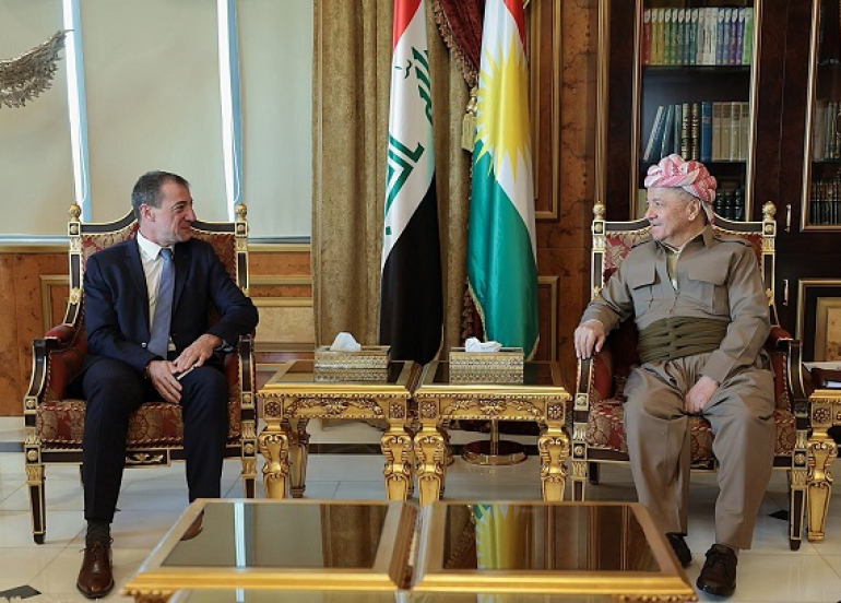 President Masoud Barzani Receives French Consul and Former Turkish Prime Minister in Pirmam