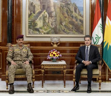 سەرۆکی هەرێمی کوردستان، پێشوازیی لە شاندێکی باڵای سەربازیی عێراق بە سەرۆکایەتیی فەریقی یەکەمی ڕوکن بەڕێز عەبدولئەمیر ڕەشید یارەڵڵا، سوپاسالاری عێراق، کرد.