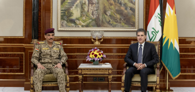سەرۆکی هەرێمی کوردستان، پێشوازیی لە شاندێکی باڵای سەربازیی عێراق بە سەرۆکایەتیی فەریقی یەکەمی ڕوکن بەڕێز عەبدولئەمیر ڕەشید یارەڵڵا، سوپاسالاری عێراق، کرد.