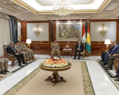 رئيس إقليم كوردستان يجتمع مع وفدٍ عسكري عراقي رفيع المستوى