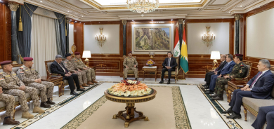 رئيس إقليم كوردستان يجتمع مع وفدٍ عسكري عراقي رفيع المستوى
