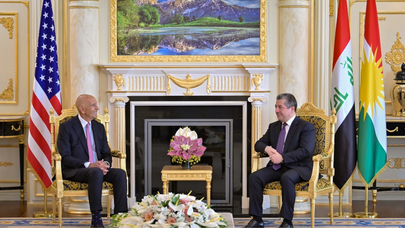 Mesrûr Barzanî û Tom Barrack li Hewlêrê civiyan