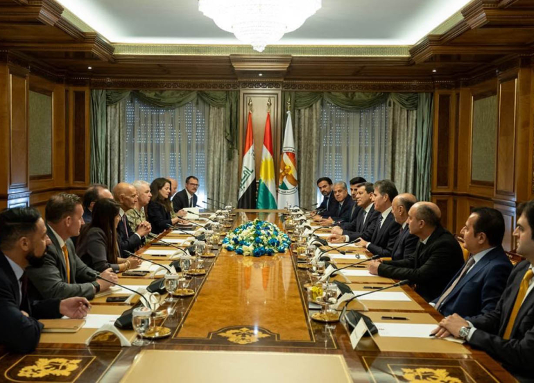 Nêçîrvan Barzanî, Tom Barrack û Mazlûm Ebdî li Hewlêrê civiyan