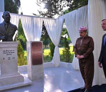 إزاحة الستار عن تمثال شارل ديغول في أربيل