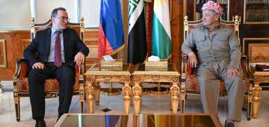 الرئيس بارزاني يستقبل السفير الروسي لدى العراق إيلبروس كوتراشيف.