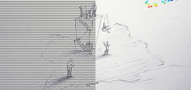 كاریكاتێر، ئەم كاریكاتێرە باس لەو كەسانە دەكات كە پۆست و پایە وەردەگرن