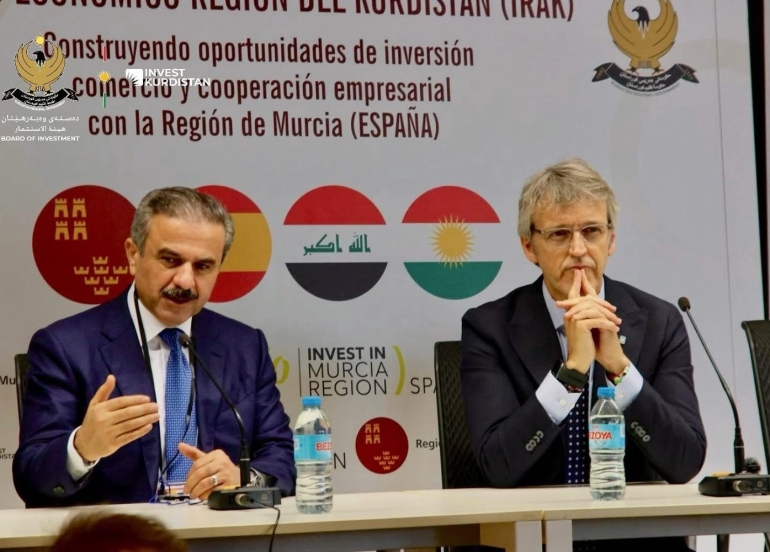 كوردستان تعرض فرصها الاستثمارية في إسبانيا وتستعد لاستقبال وفد اقتصادي كبير بالعاصمة أربيل