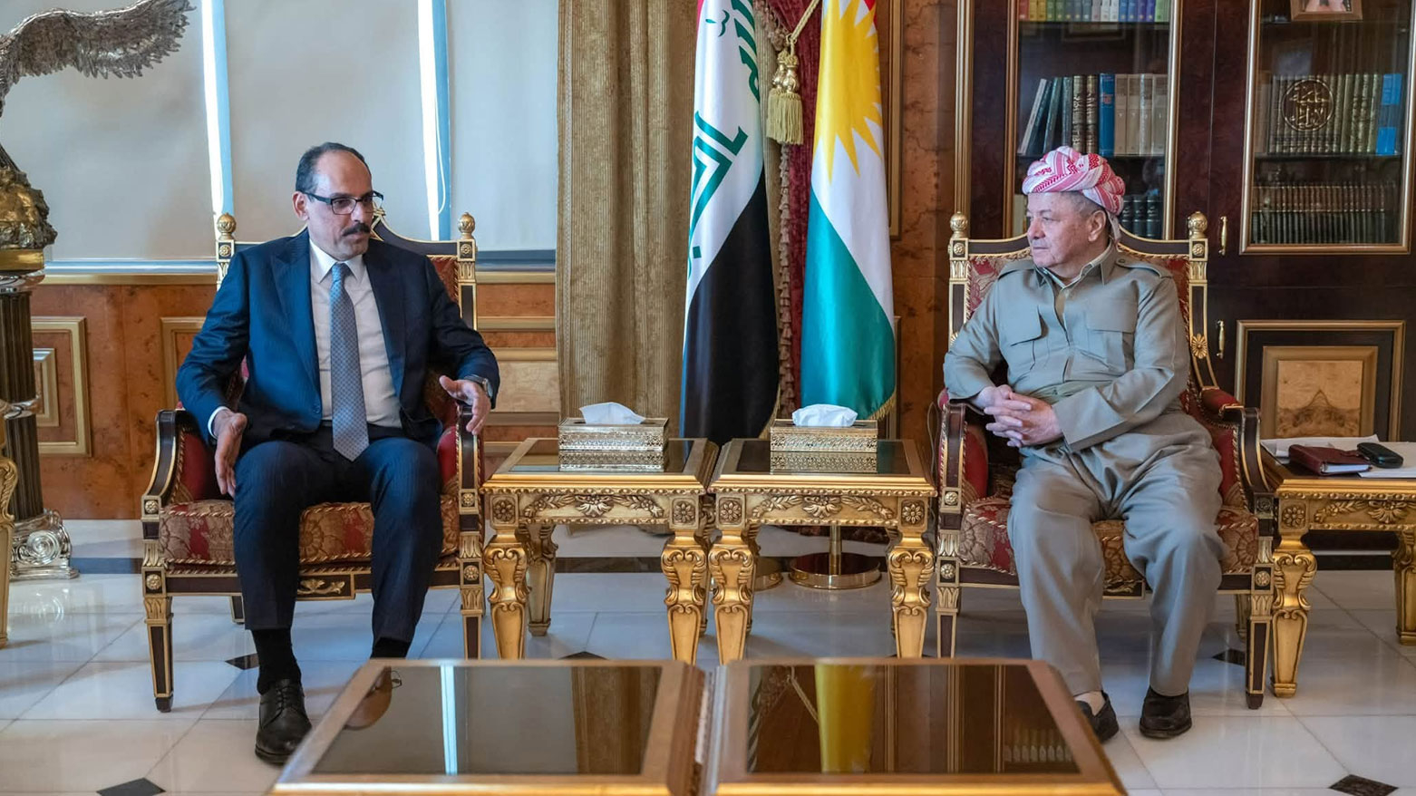 الرئيس بارزاني ورئيس جهاز الاستخبارات التركي يبحثان تطورات المنطقة وتعزيز التنسيق المشترك