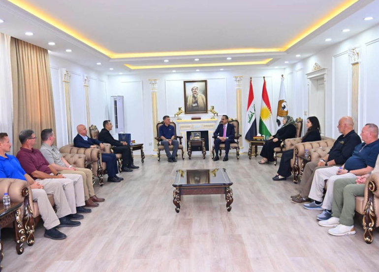 خلال لقاءٍ مع محافظ أربيل.. وفدٌ مسيحي دولي يشيد بالحرية الدينية في إقليم كوردستان