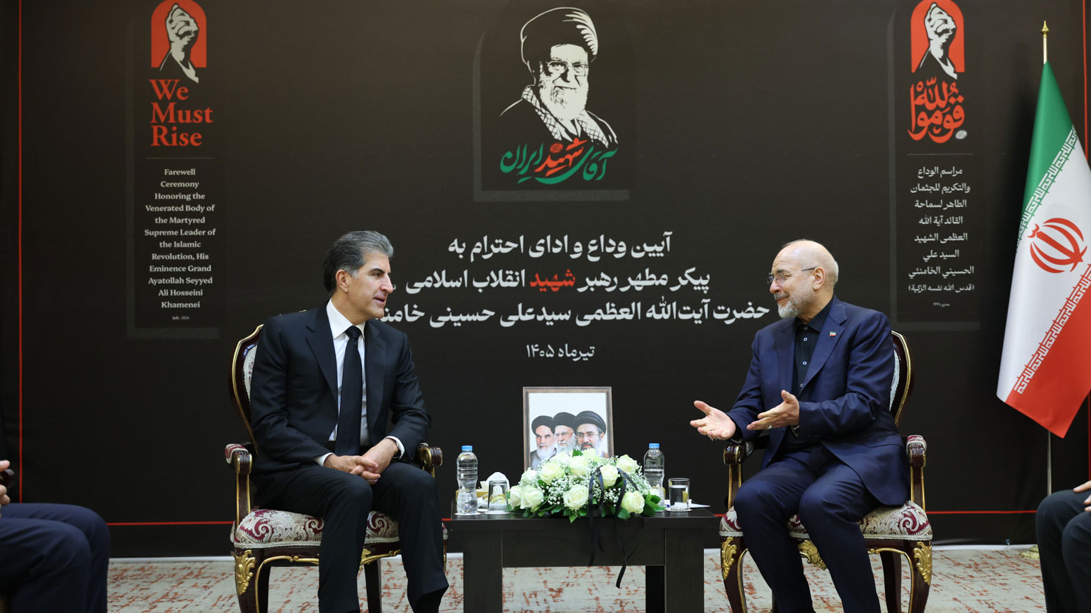 نيجيرفان بارزاني وقاليباف يؤكدان على تعزيز العلاقات التاريخية ودعم الحلول السلمية في المنطقة