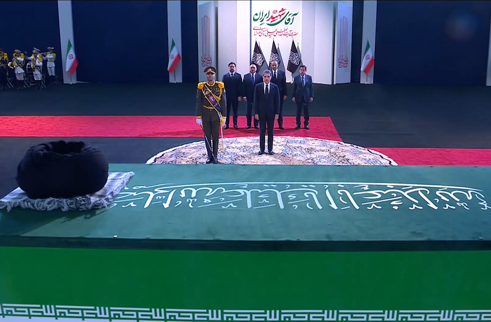 Kurdistan Region President Attends Official Funeral Ceremony in Tehran and Signs Book of Condolences