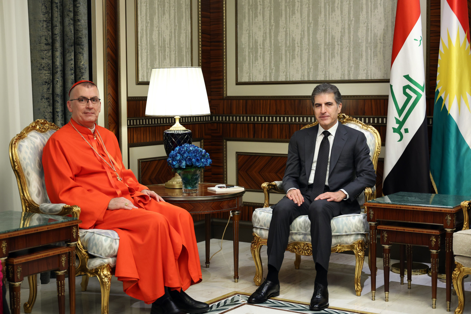 نێچیرڤان بارزانی، سەرۆکی هەرێمی کوردستان، پێشوازیی لە جەنابی مار پۆڵسی سێیەم نۆنا، پاتریارکی کەنیسەی کلدانی لە عێراق و جیهان کرد.