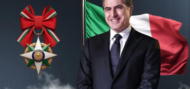 Îtalya madalyaya herî bilind dide Nêçîrvan Barzanî