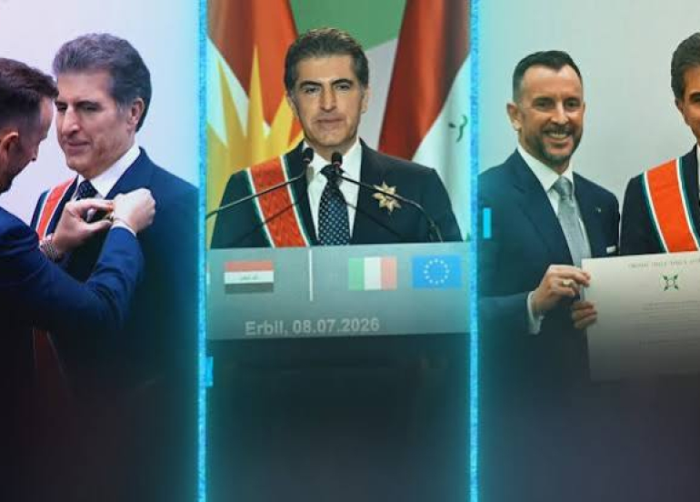 رئيس المعهد الكوردي في روما: تكريم نيجيرفان بارزاني يفتح باباً جديداً أمام الكورد