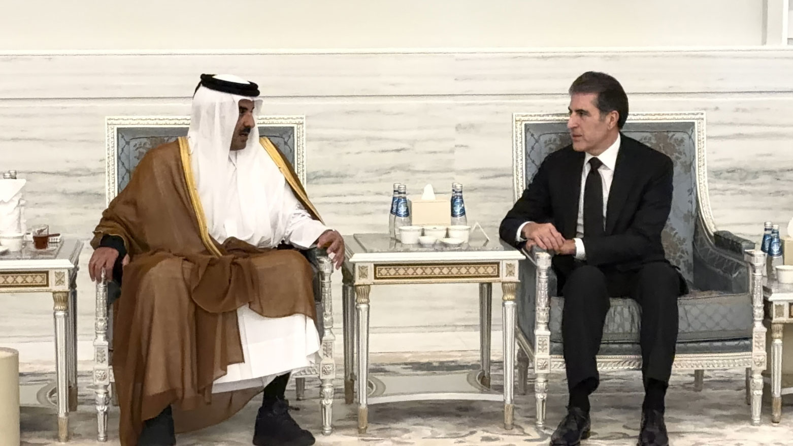 رئيس إقليم كوردستان يشارك في مراسم عزاء أمير قطر السابق