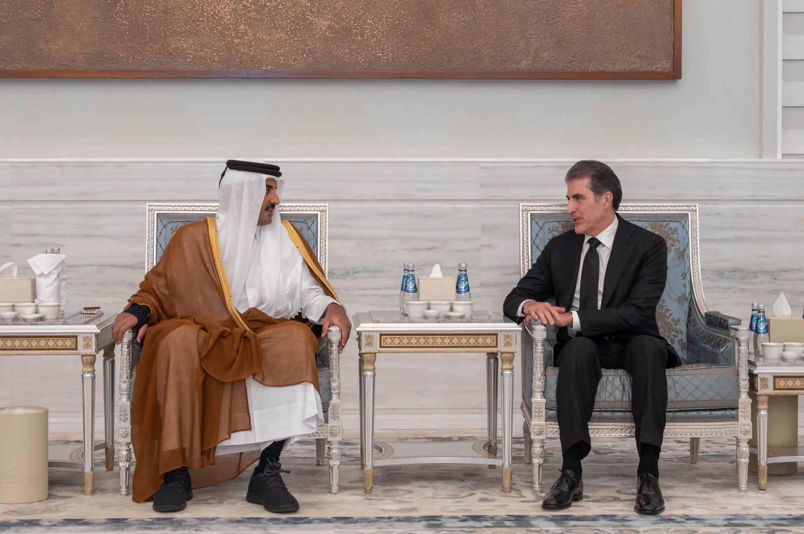 Kurdistan Region President Nechirvan Barzani Attends Funeral of Late Emir Sheikh Hamad bin Khalifa Al Thani in Doha