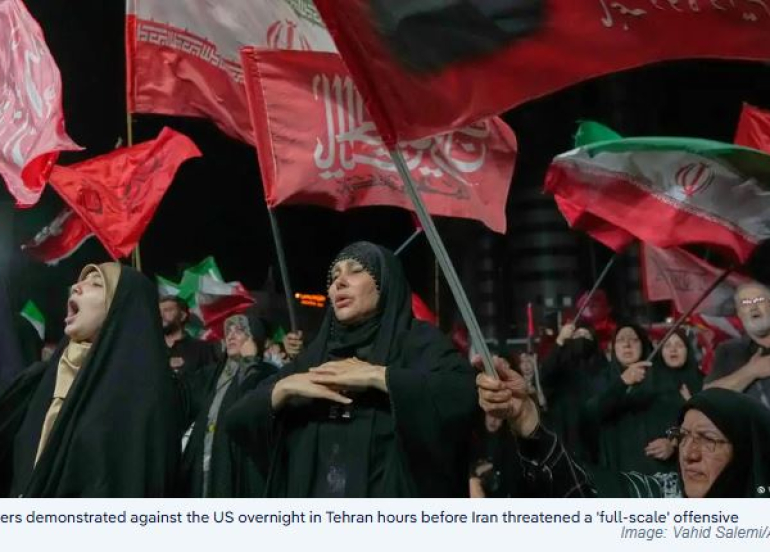 Iran Warns of ‘Full-Scale Offensive’ if U.S. Strikes Continue; Pentagon Rejects Tanker Explosion Claims