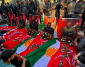 Cenazeyê 9 şehîdên komeleya zehmetkêşan a Kurdistan spartin axê