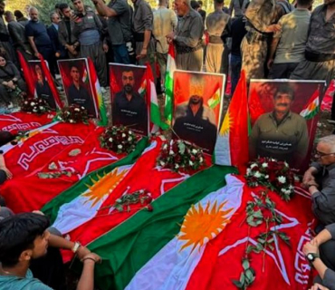 Cenazeyê 9 şehîdên komeleya zehmetkêşan a Kurdistan spartin axê