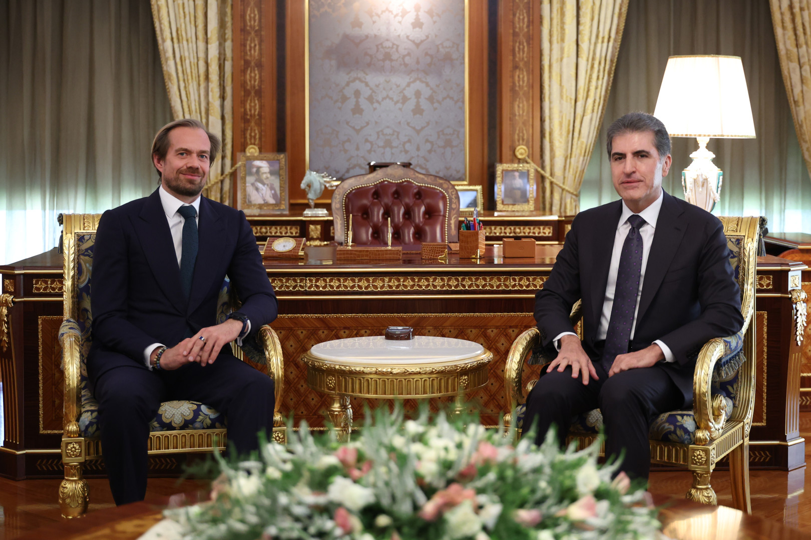 Kurdistan Region President Receives Outgoing British Consul General Andrew Bizley