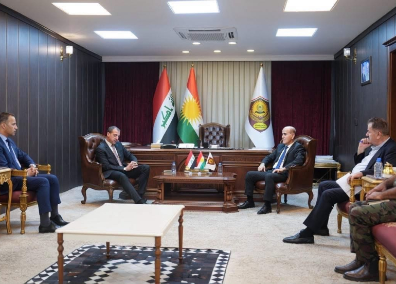 وزير البيشمركة يستقبل القنصل العام الفرنسي بمناسبة انتهاء مهامه في الإقليم