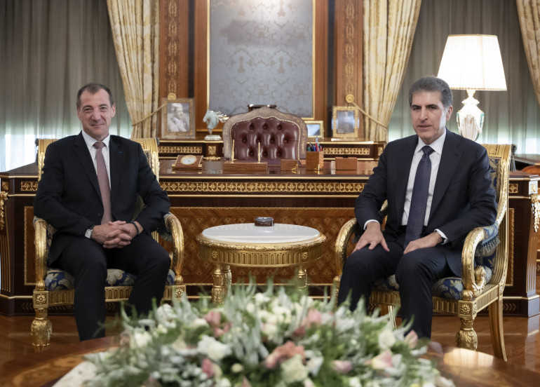 نێچیرڤان بارزانی، سەرۆکی هەرێمی کوردستان، بە بۆنەی کۆتاییهاتنی ئەرکەکەیەوە وەک کونسوڵی گشتیی فەرەنسا لە هەرێمی کوردستان، پێشوازیی لە بەڕێز یان برێم، کرد.