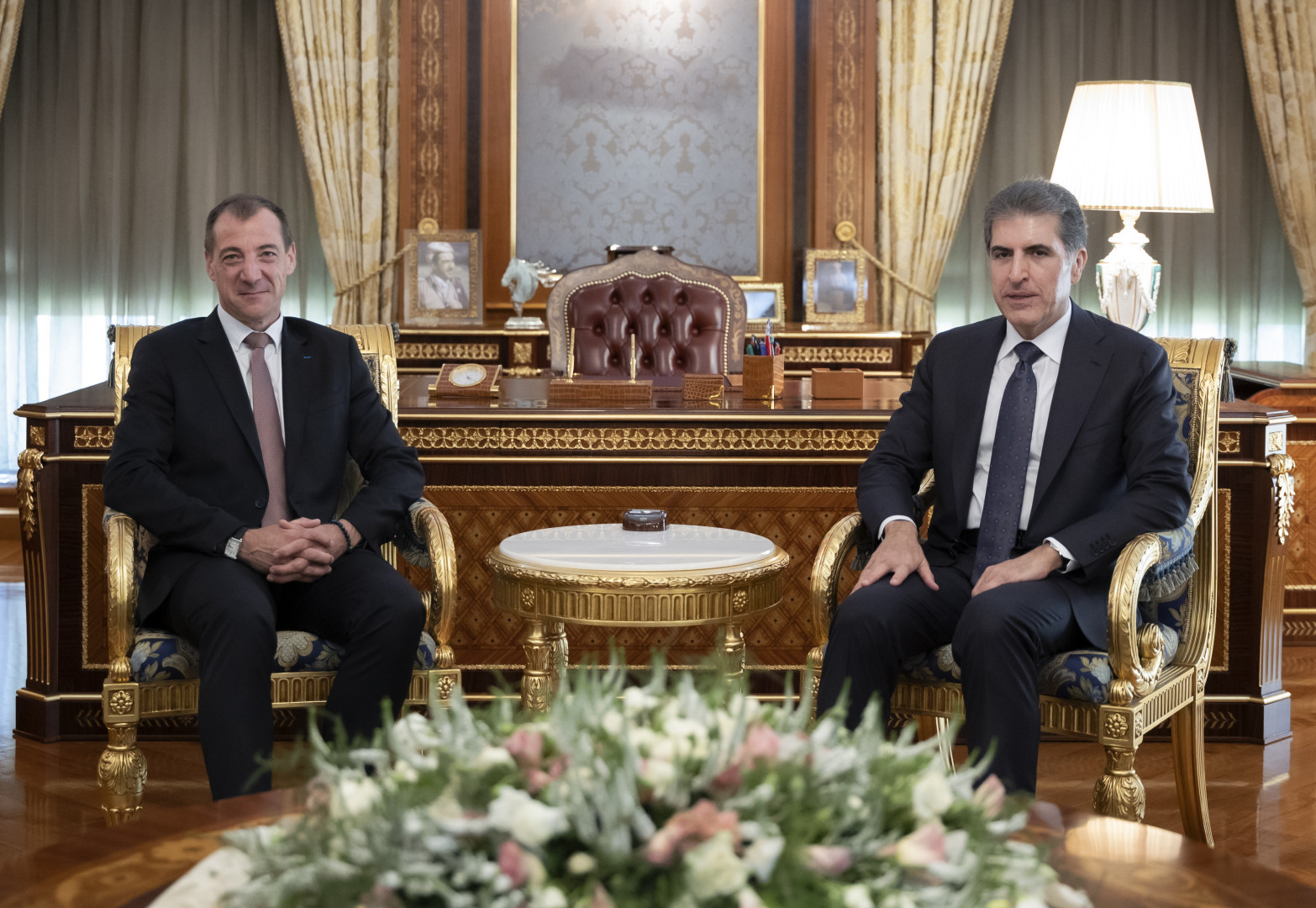 نێچیرڤان بارزانی، سەرۆکی هەرێمی کوردستان، بە بۆنەی کۆتاییهاتنی ئەرکەکەیەوە وەک کونسوڵی گشتیی فەرەنسا لە هەرێمی کوردستان، پێشوازیی لە بەڕێز یان برێم، کرد.