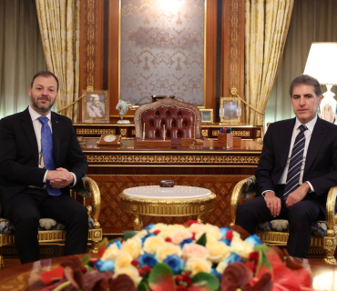 سەرۆکی هەرێمی کوردستان، بە بۆنەی کۆتاییهاتنی ئەرکەکەیەوە وەک بەرپرسی نووسینگەی یەکێتیی ئەورووپا لە هەرێمی کوردستان، پێشوازیی لە بەڕێز ڕادو بوتوم، کرد.