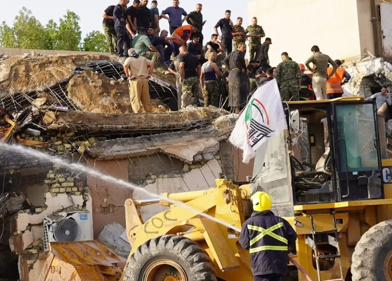 تعرض مقر الفوج 4 التابع للواء 30  للحشد الشعبی لاعتداء أميركي سعودي