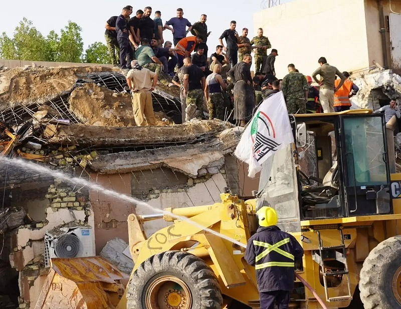 تعرض مقر الفوج 4 التابع للواء 30  للحشد الشعبی لاعتداء أميركي سعودي