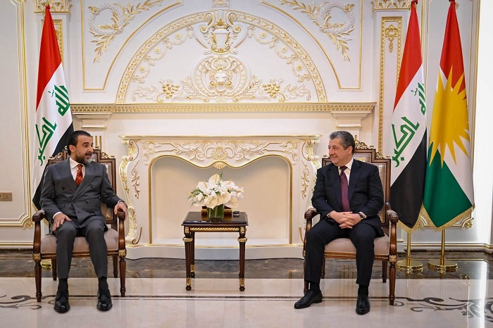 Masrour Barzani and Mohammed al-Halbousi Discuss Strengthening Political Cooperation and Safeguarding Iraq's Democratic System