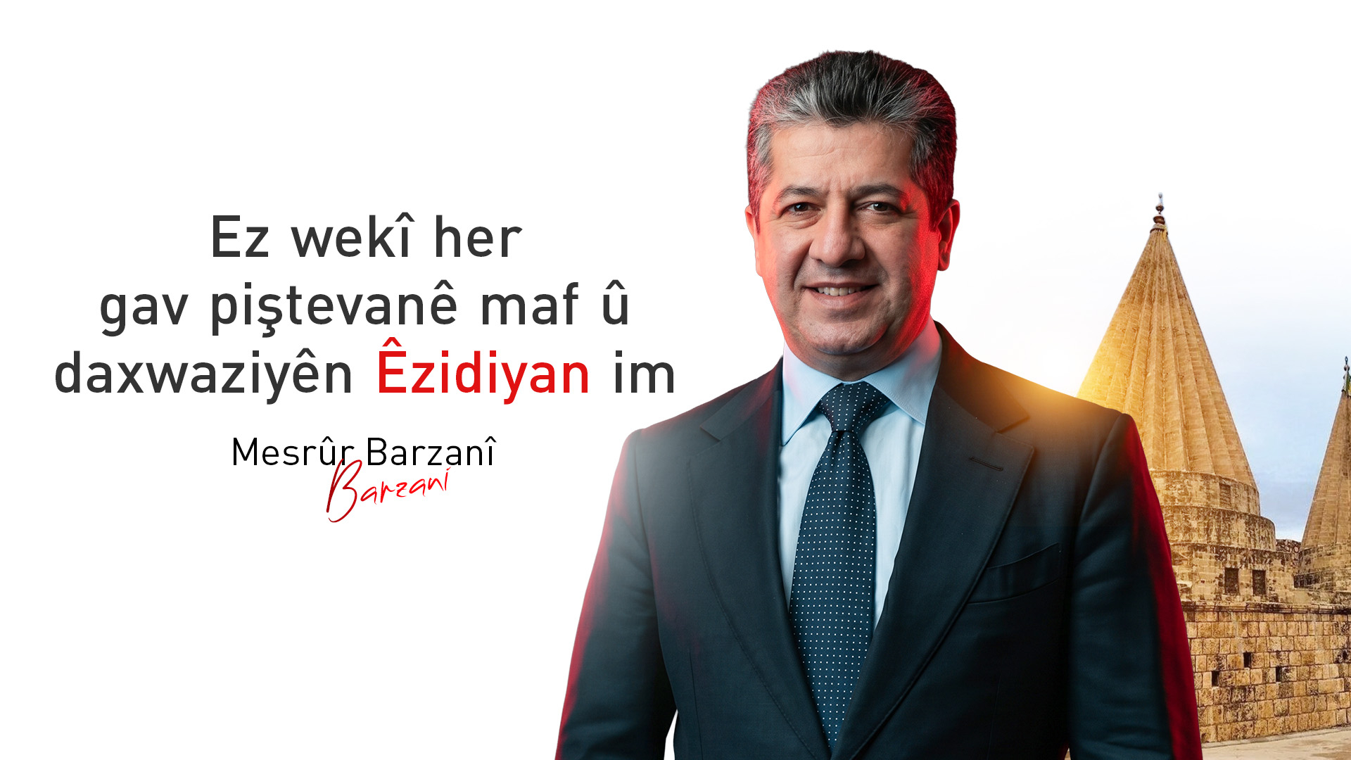 Serokwezîrê Herêma Kurdistanê cejna Çilê Havînê li Êzidiyan pîroz dike