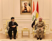 بـــاره‌گای بارزانی :  سەرۆک مەسعود بارزانی پێشوازی لە مامۆستا عەلی باپیر سەرۆکی کۆمەڵی دادگەریی کوردستان و شاندێکی یاوەری کرد.