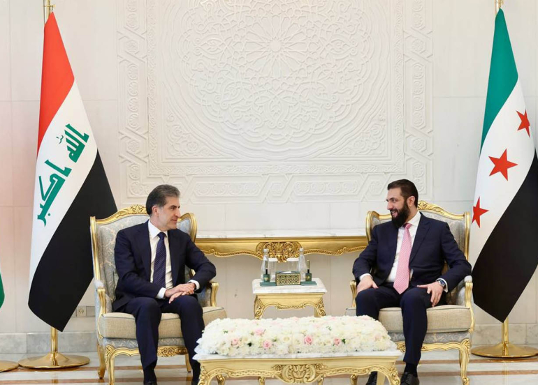 Nêçîrvan Barzanî û Ehmed Şera: Li Sûriyeya nû mafên hemî pêkhateyan tên parastin