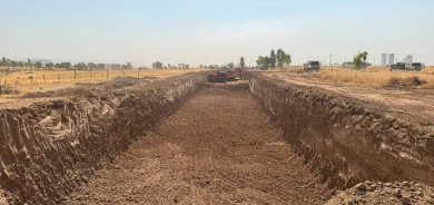 تواصل الأعمال في مشروع طريق 60 متري الجديد لربط شارعي 120 و150 متري في أربيل