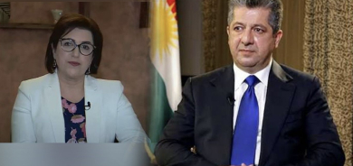 رئيس حكومة إقليم كوردستان يعزي المستشارة بيان سامي عبدالرحمن بوفاة زوجها