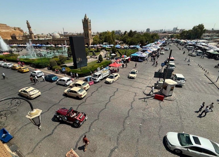 بلدية أربيل تعيد تنظيم السوق الكبير وسط العاصمة وتمنع الفوضى وإغلاق الشوارع