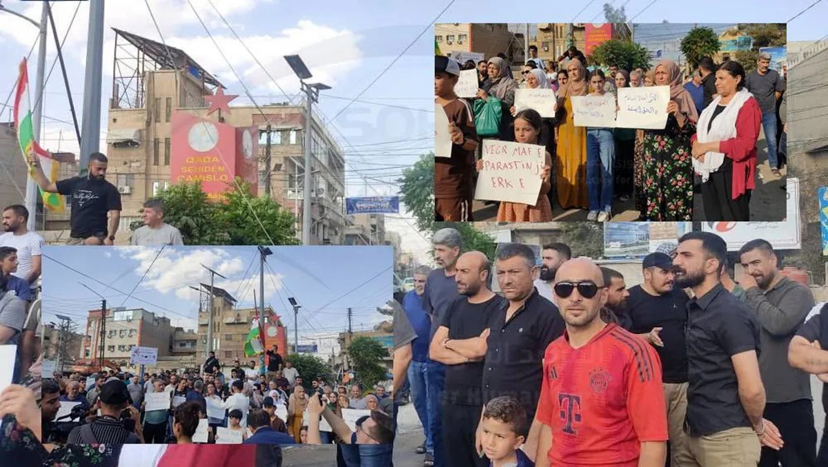 Koçberên Serê Kaniyê rastî êrişê hatin: Li Hisîça û Qamişloyê xwenîşandan