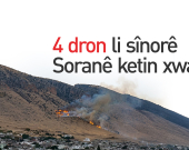 Li sînorê Soran û Herîrê 4 dron ketin xwarê