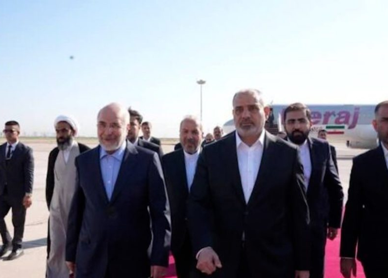 Serokê Parlamentoya Îranê Mihemed Baqir Qalîbaf gihişt Bexdayê