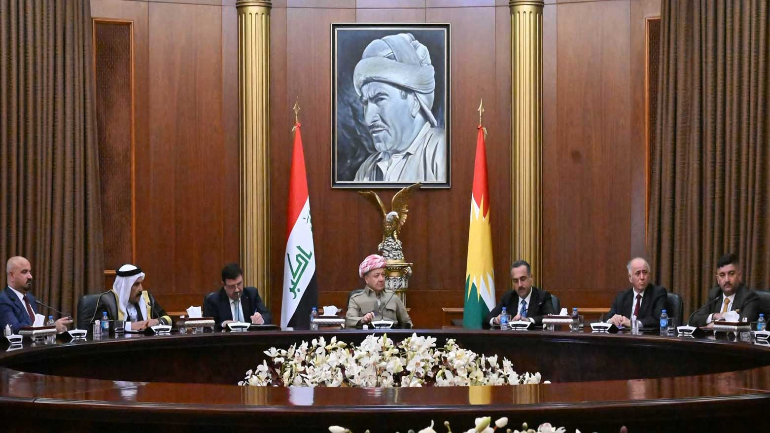 الرئيس بارزاني يستقبل وفد مجلس محافظة صلاح الدين ويؤكد: الدستور العراقي هو الخارطة المناسبة لحل المشكلات