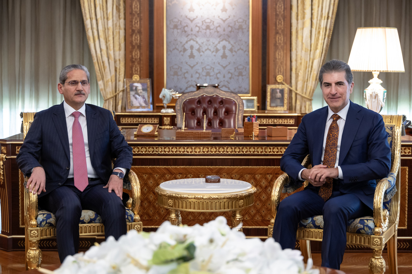 نێچیرڤان بارزانی، سەرۆکی هەرێمی کوردستان، پێشوازیی لە بەڕێز د. محەمەد عەلی ئەللامی، سەرۆکی دەستەی دەستپاکیى فیدراڵی و شاندێکی یاوەری کرد.
