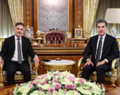 نێچیرڤان بارزانی، سەرۆکی هەرێمی کوردستان، پێشوازیی لە بەڕێز کلیمێنس زێمتنەر، باڵیۆزی یەکێتیی ئەورووپا لە عێراق کرد.