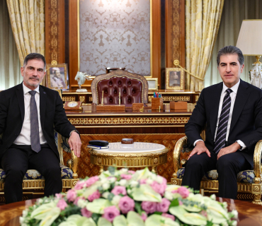 نێچیرڤان بارزانی، سەرۆکی هەرێمی کوردستان، پێشوازیی لە بەڕێز کلیمێنس زێمتنەر، باڵیۆزی یەکێتیی ئەورووپا لە عێراق کرد.