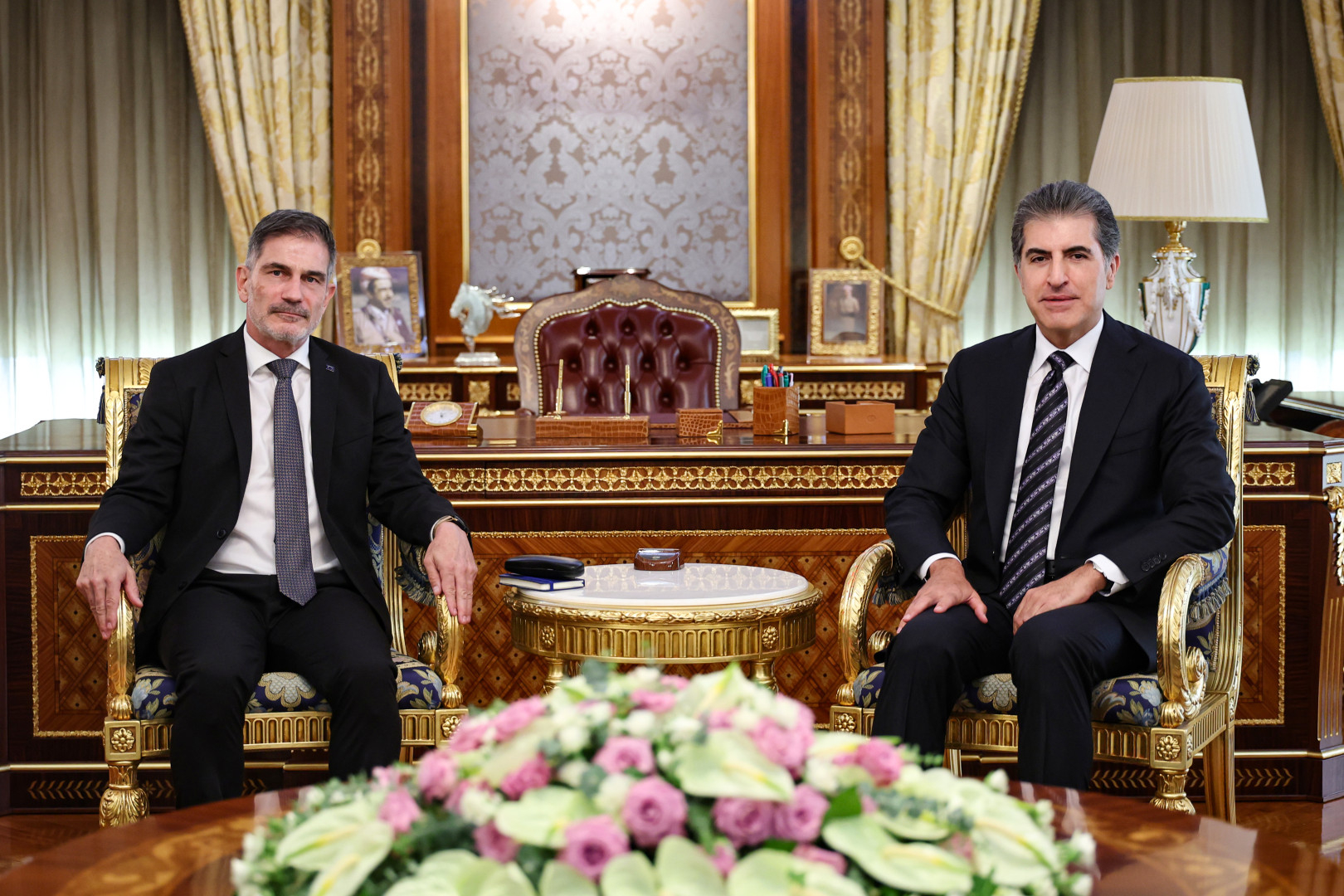 نێچیرڤان بارزانی، سەرۆکی هەرێمی کوردستان، پێشوازیی لە بەڕێز کلیمێنس زێمتنەر، باڵیۆزی یەکێتیی ئەورووپا لە عێراق کرد.