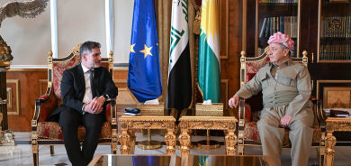 الرئيس بارزاني يستقبل سفير الاتحاد الأوروبي في العراق