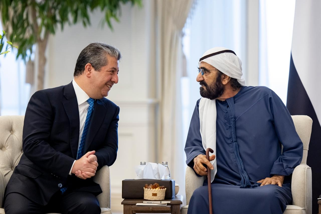 رئيس حكومة إقليم كوردستان يجتمع مع رئيس دولة الإمارات